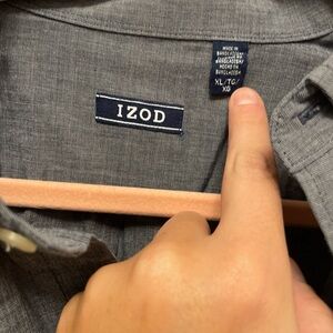 Izod Gray Men's Shirt button up